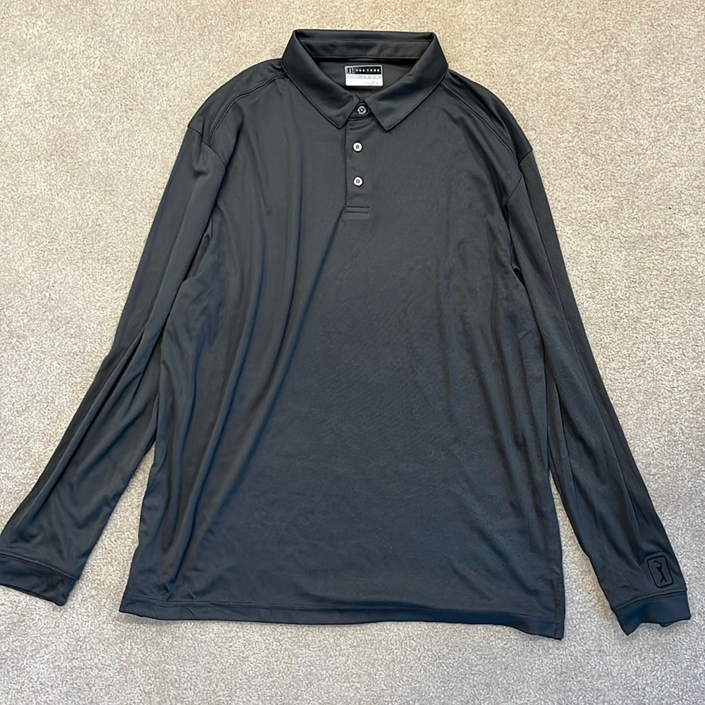 PGA Tour Soft Long Sleeve Polo Shirt